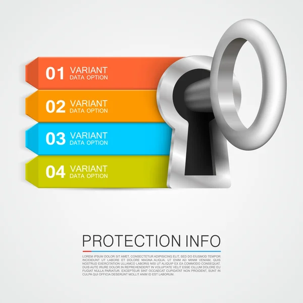 Bescherming info — Stockvector