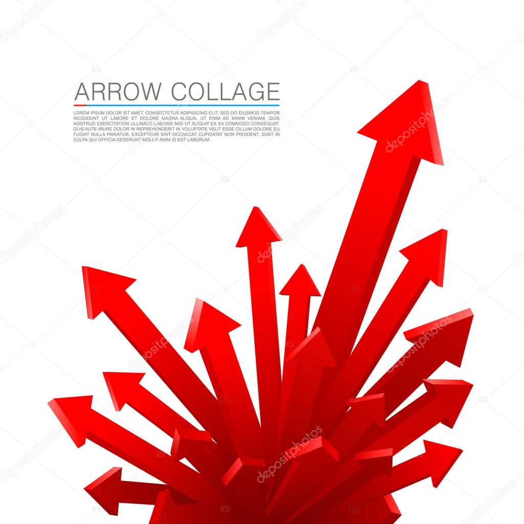 Arrow explosion red