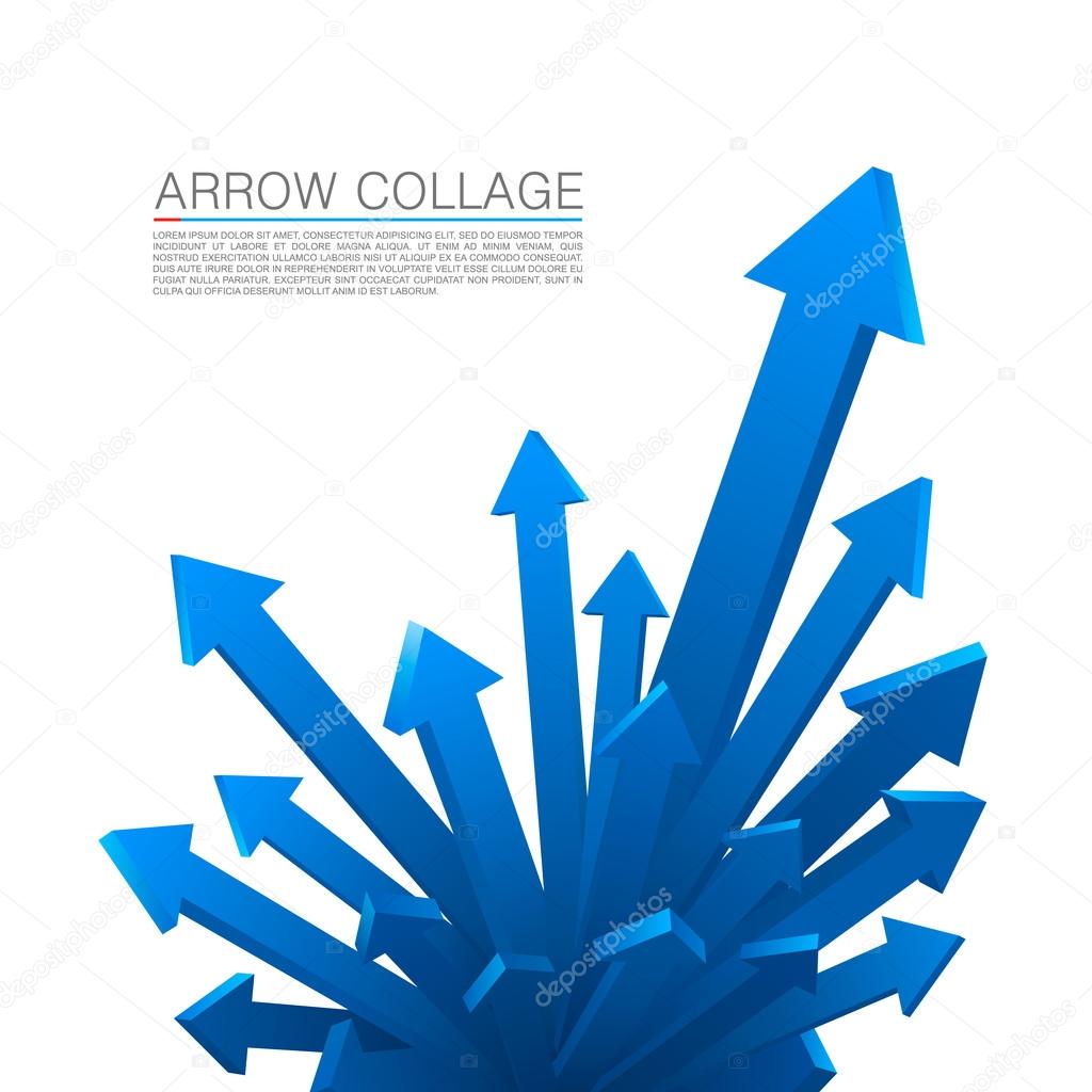 Arrow explosion blue