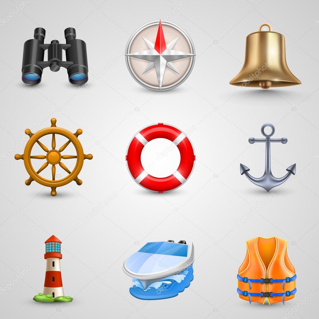 Marine set icons