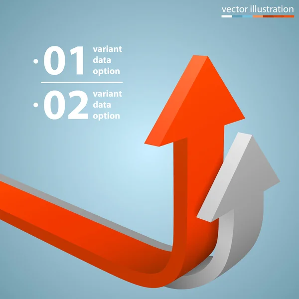 Flechas de crecimiento empresarial — Vector de stock