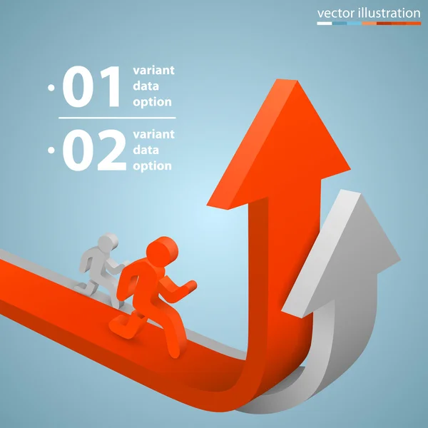 Strzałki wzrostu gospodarczego — Wektor stockowy