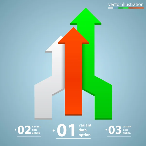 Setas crescimento do negócio — Vetor de Stock