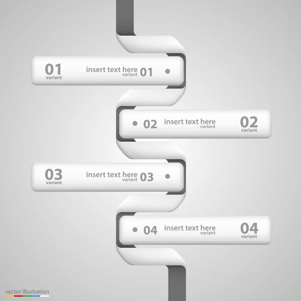 Liste der Optionen nfographics tape art info — Stockvektor