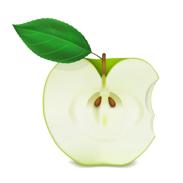 Укушенное яблоко — стоковый вектор
