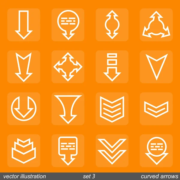 Tekenen richtingen. set 3. Vector — Stockvector