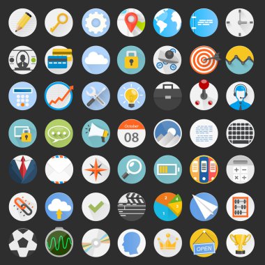 Set daire dairesel Icons.