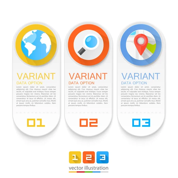 Infographics search locations — Stock Vector