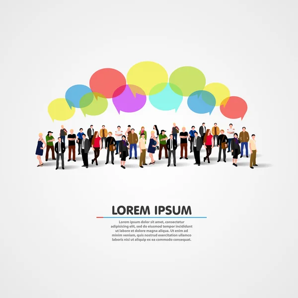 İş sosyal ve iletişim kavramı.