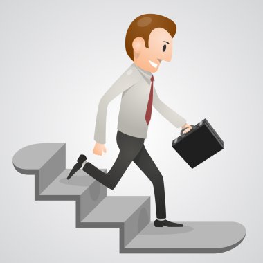 Alt kata koşan office adam