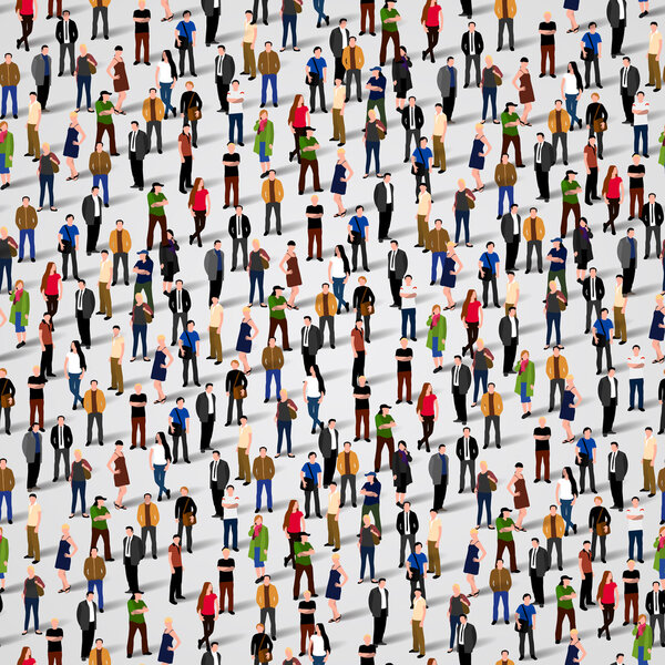 Большая группа людей. Бесшовный фон
