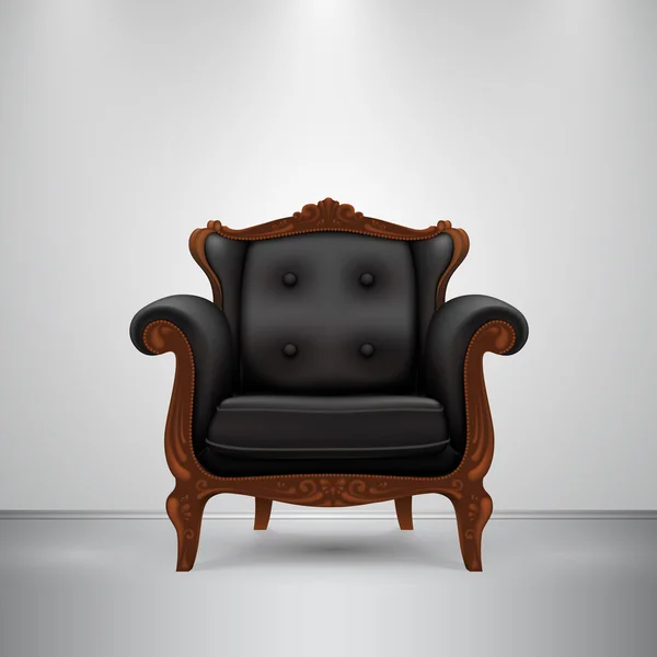 Ретро-стул черный — стоковый вектор