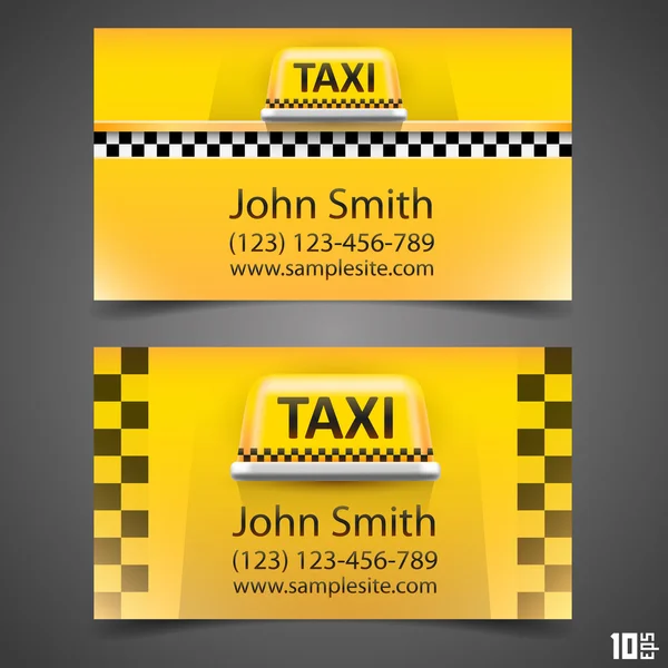 Taxi business card — Stock Vector