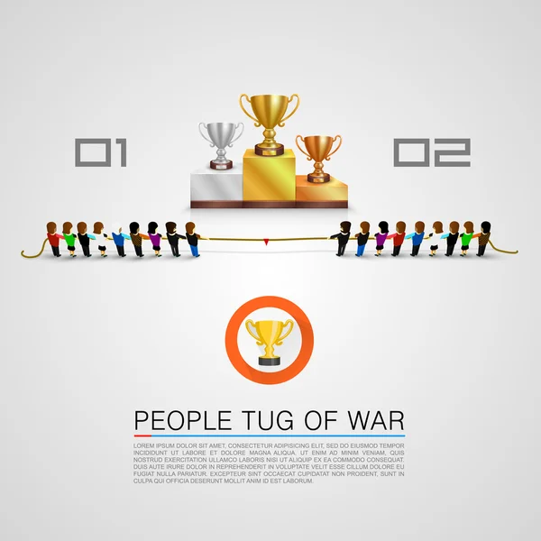 Tug of war for the award — Stock Vector