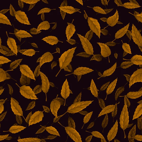 Textura inconsútil de las hojas de otoño — Vector de stock