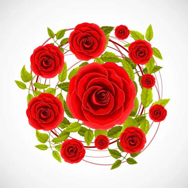 Kwiat róża etykiety — Wektor stockowy