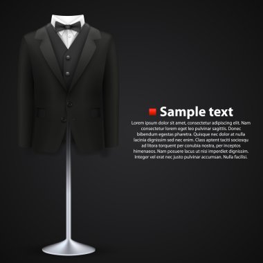 Ceket siyah bir arka plan üzerinde