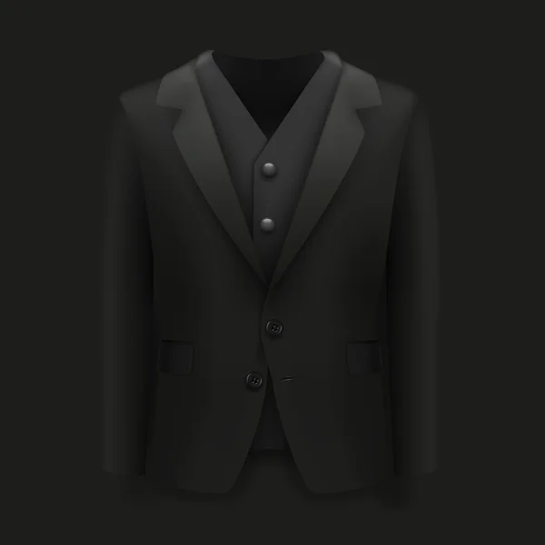 Jacke über schwarzem Hintergrund — Stockvektor