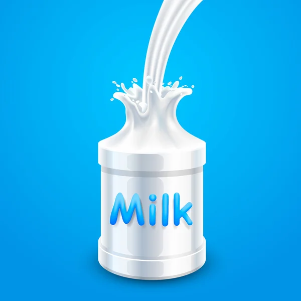 Всплески молока. Векторная иллюстрация — стоковый вектор