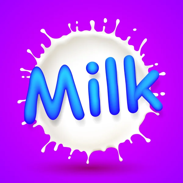 Rótulo leite —  Vetores de Stock