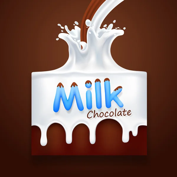 牛奶巧克力 — 图库矢量图片