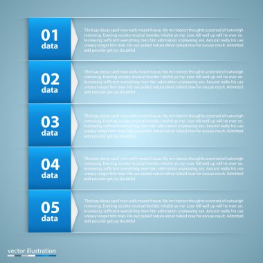 modern iş adım origami stil seçenekleri afiş