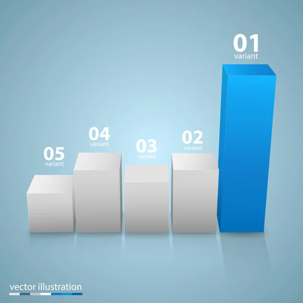 Gegevens 3d groeimeter — Stockvector