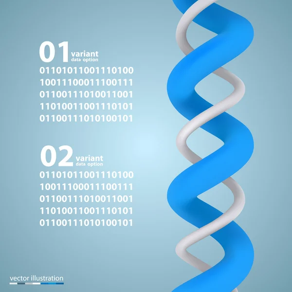 Elementi infografici a spirale con numeri — Vettoriale Stock