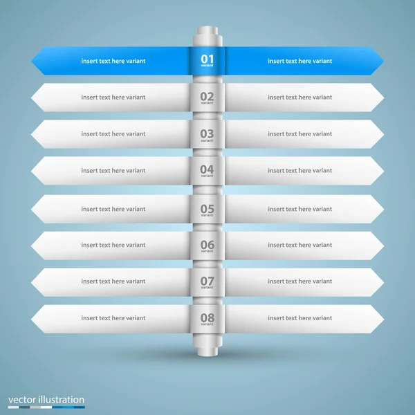 Liste des options info — Image vectorielle