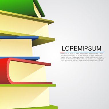 beyaz zemin üzerinde kitap yığını
