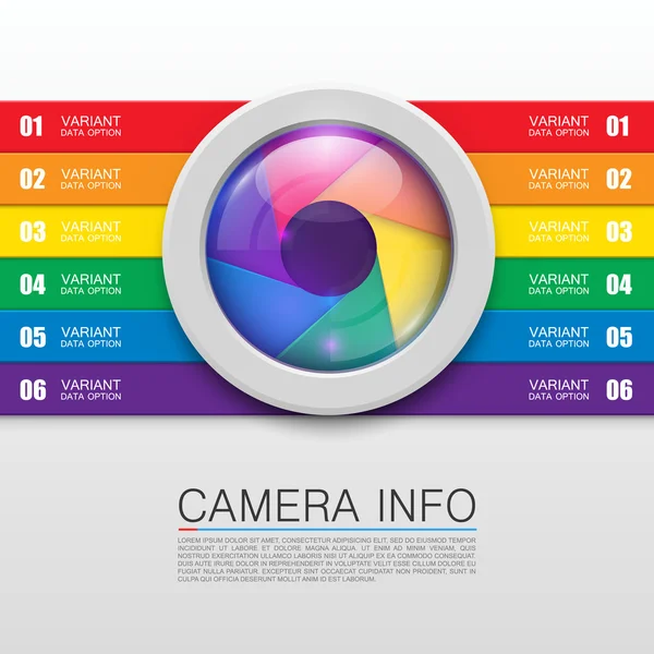 Camera info banner — Stockvector