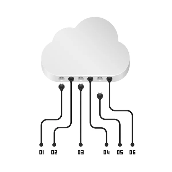 Signo de arte de información en la nube — Vector de stock