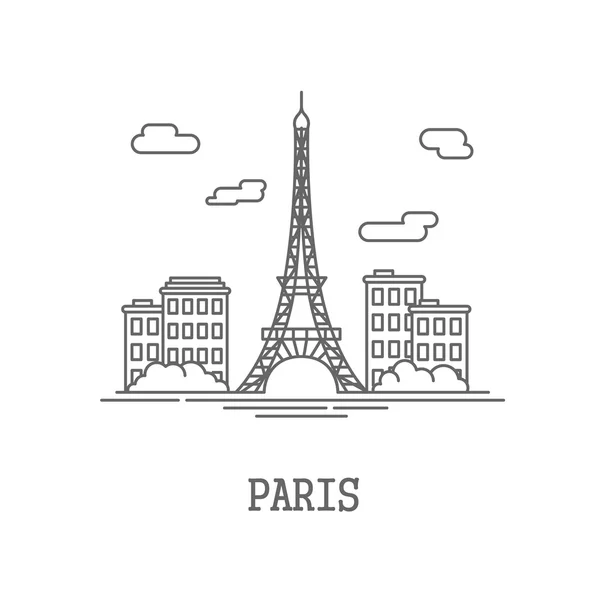 Малювання силует місто Париж — стоковий вектор