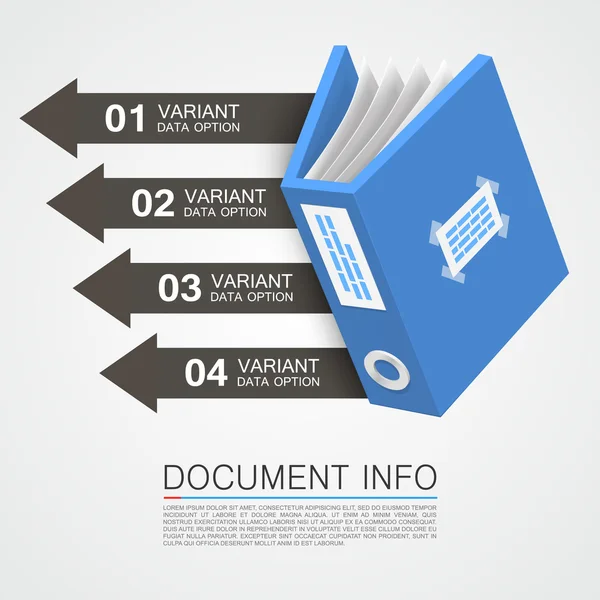 Document info art tape color — Stock Vector