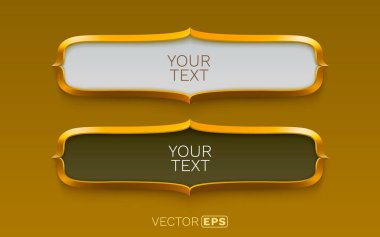 Zarif Altın Çerçeveler, lüks tasarım, klasik afişler veya klasik etiketler için mükemmel. Vektör illüstrasyonu