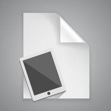 Kağıt simgesi tablet