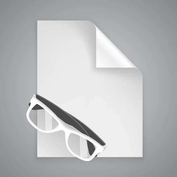 Lunettes symbole papier — Image vectorielle