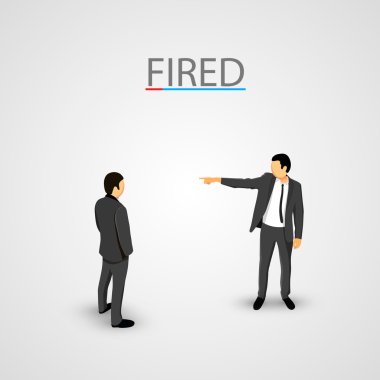 İş adamı atar. Office kavramı. Vektör çizim