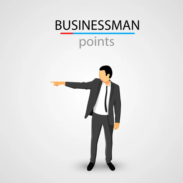 Homme d'affaires avec des points de veste. Illustration vectorielle — Image vectorielle