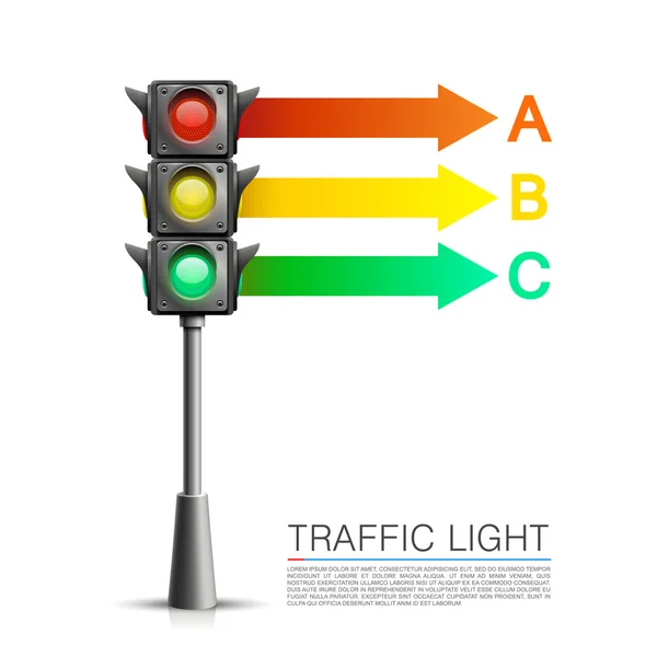 Traffic signal info on a white background — Stock Vector