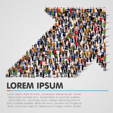 İnsanlar vektör ok sembolü kalabalık