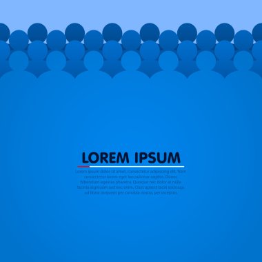 Arka plan ile insanlar baş siluet. Vektör