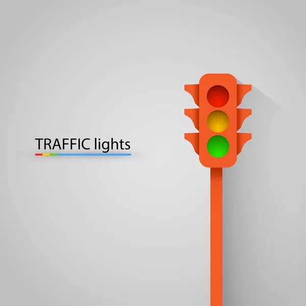 Turuncu trafik lambası modern arka plan. Vektör — Stok Vektör