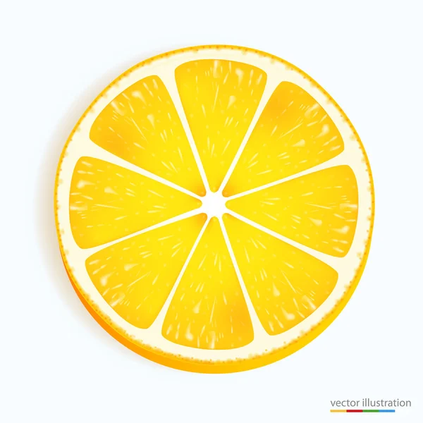 Icono de rodaja de limón fresco en un blanco — Archivo Imágenes Vectoriales