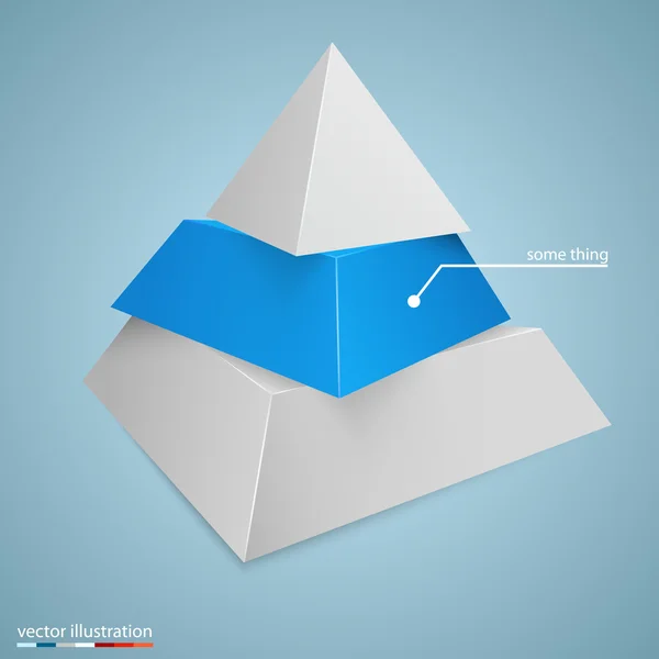 Icône de pyramide pour arrière-plan de concept d'entreprise — Image vectorielle