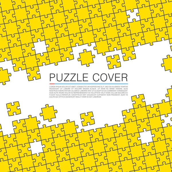 Puzzle copertina art — Vettoriale Stock