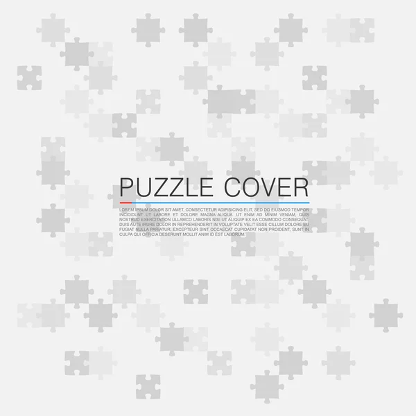 Puzzle couverture art — Image vectorielle