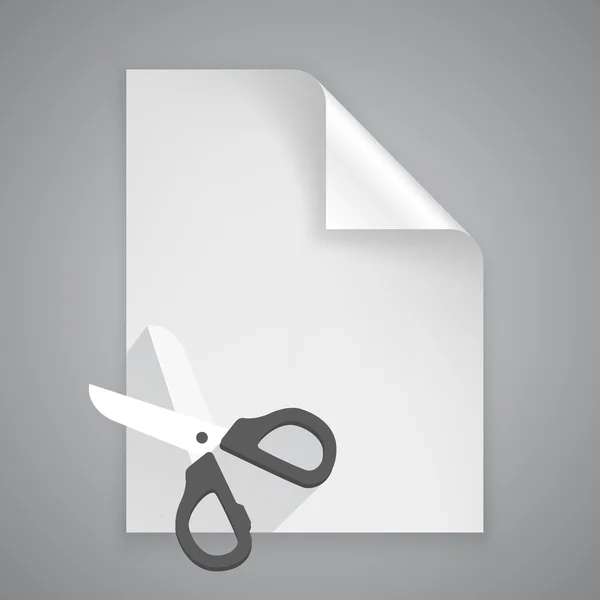 Paper symbol scissors — Stock Vector
