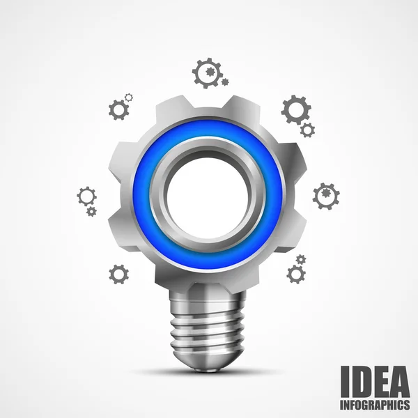 Lighting gear creative idea — Stock Vector