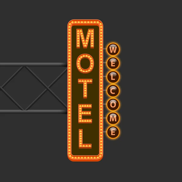 Street sign of the motel — Stock Vector